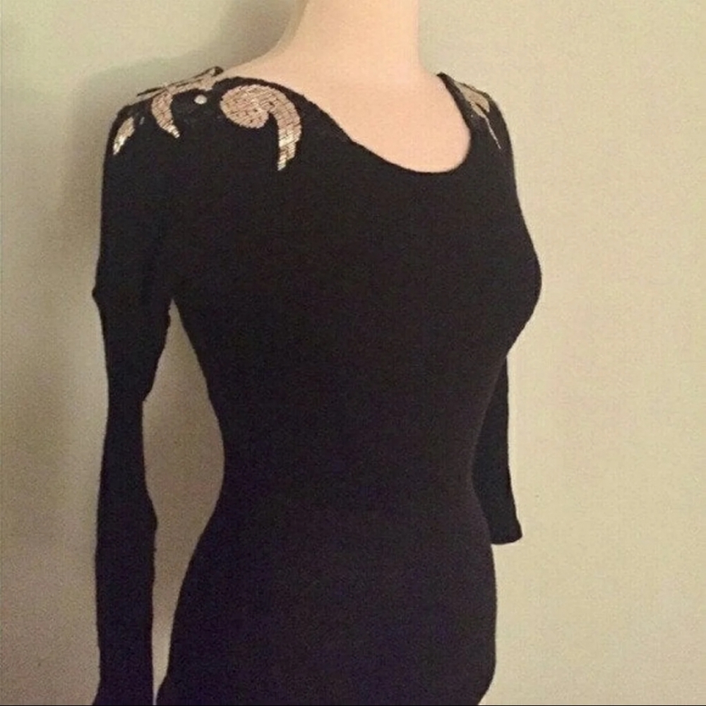 Sky brand clothing fitted blk cashmere sweater xs - Picture 4 of 4